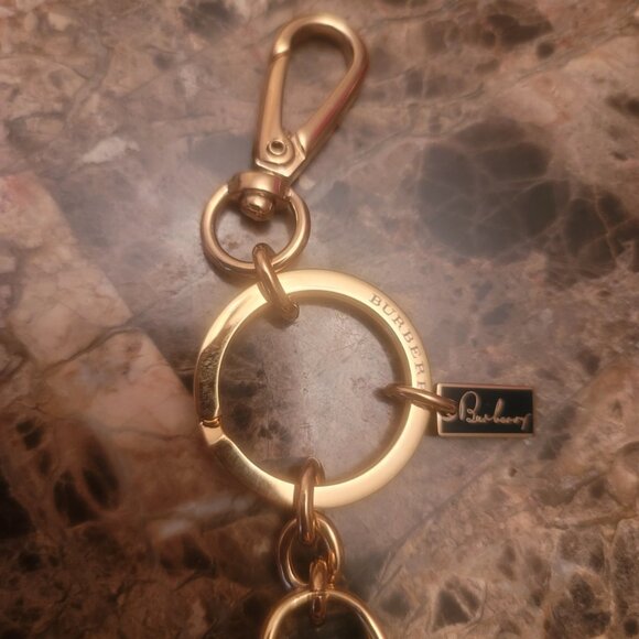 BURBERRY - Gold toned bag charm/keychain.  Brand new. Gift box included. - Picture 7 of 8